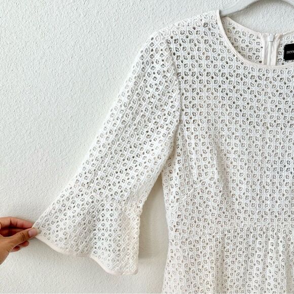 Needle & Thread Eyelet Knee Length Dress in Ivory Size 4 - Picture 4 of 9